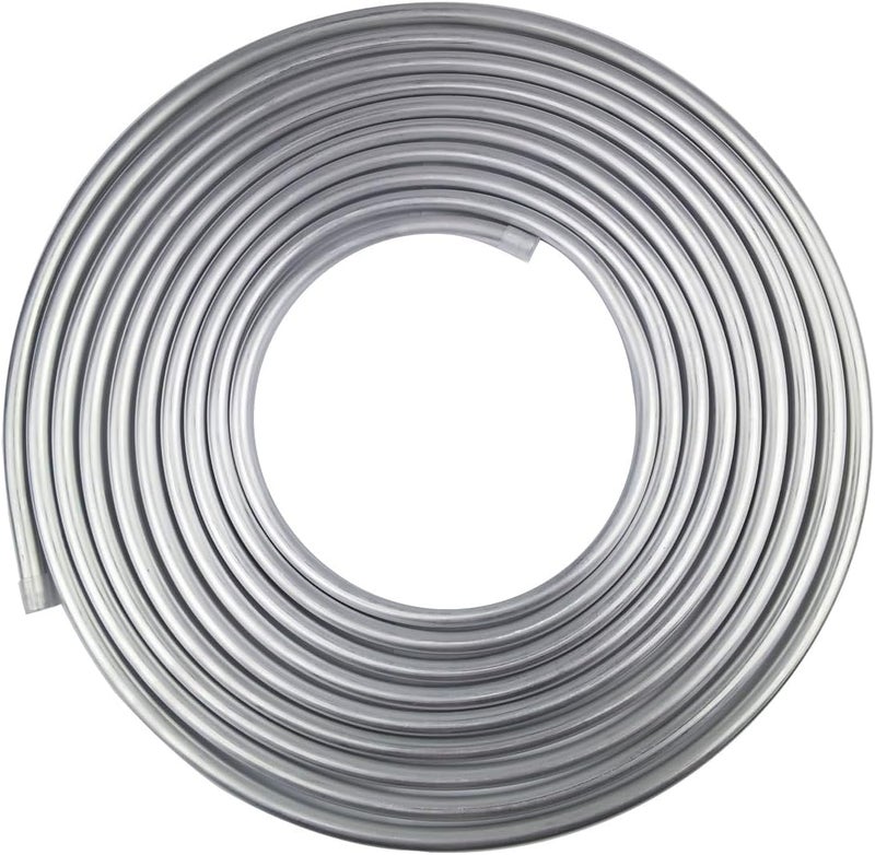 Shonee 3/8 Fuel Line, 3003 Grade Aluminium Tubing for Brake Line, Metal Coiled Gas Line, Refrigeration [OD:3/8"][ Wall Thickness:0.035"][L:10ft] - Image 1